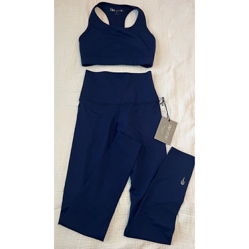 New Electric & Rose Freestyle Legging and Sports Bra in Indigo